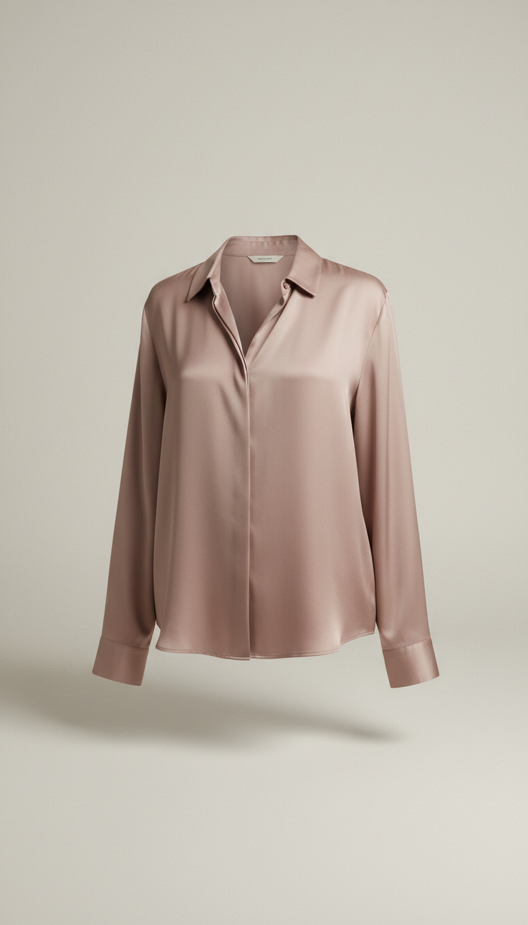 Dust rose silk blouse