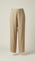 Sand linen relaxed trousers