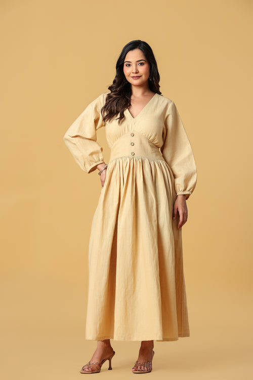 The Anaya Button-Front Maxi Dress