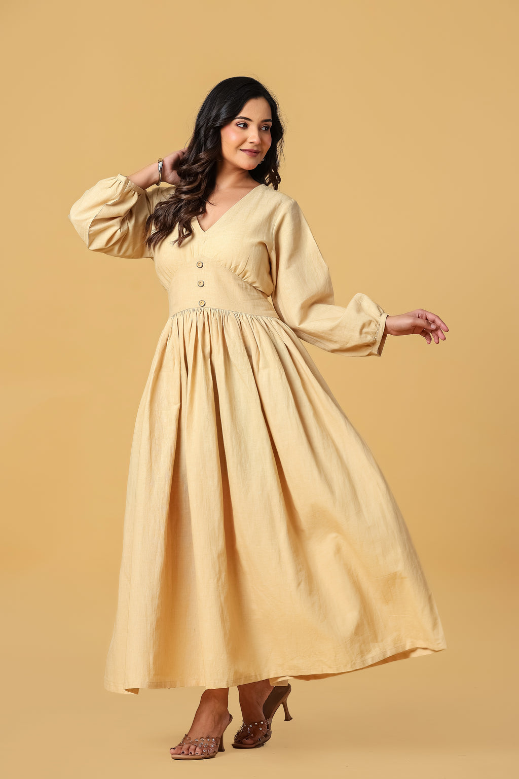 The Anaya Button-Front Maxi Dress