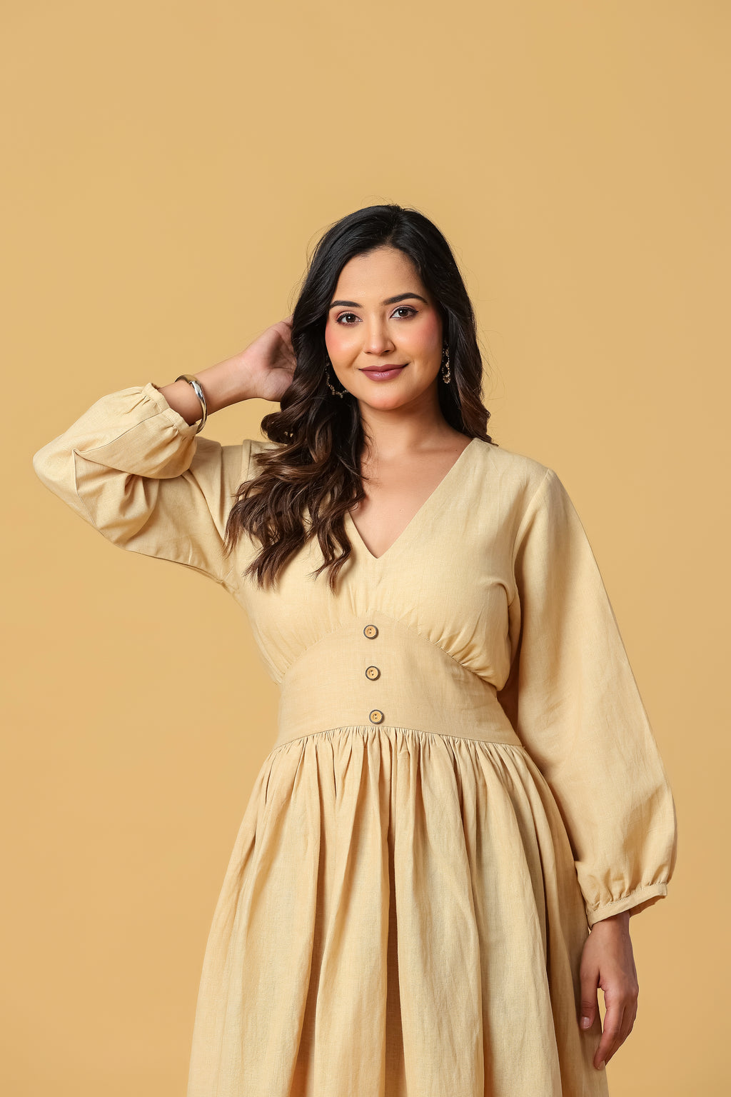 The Anaya Button-Front Maxi Dress