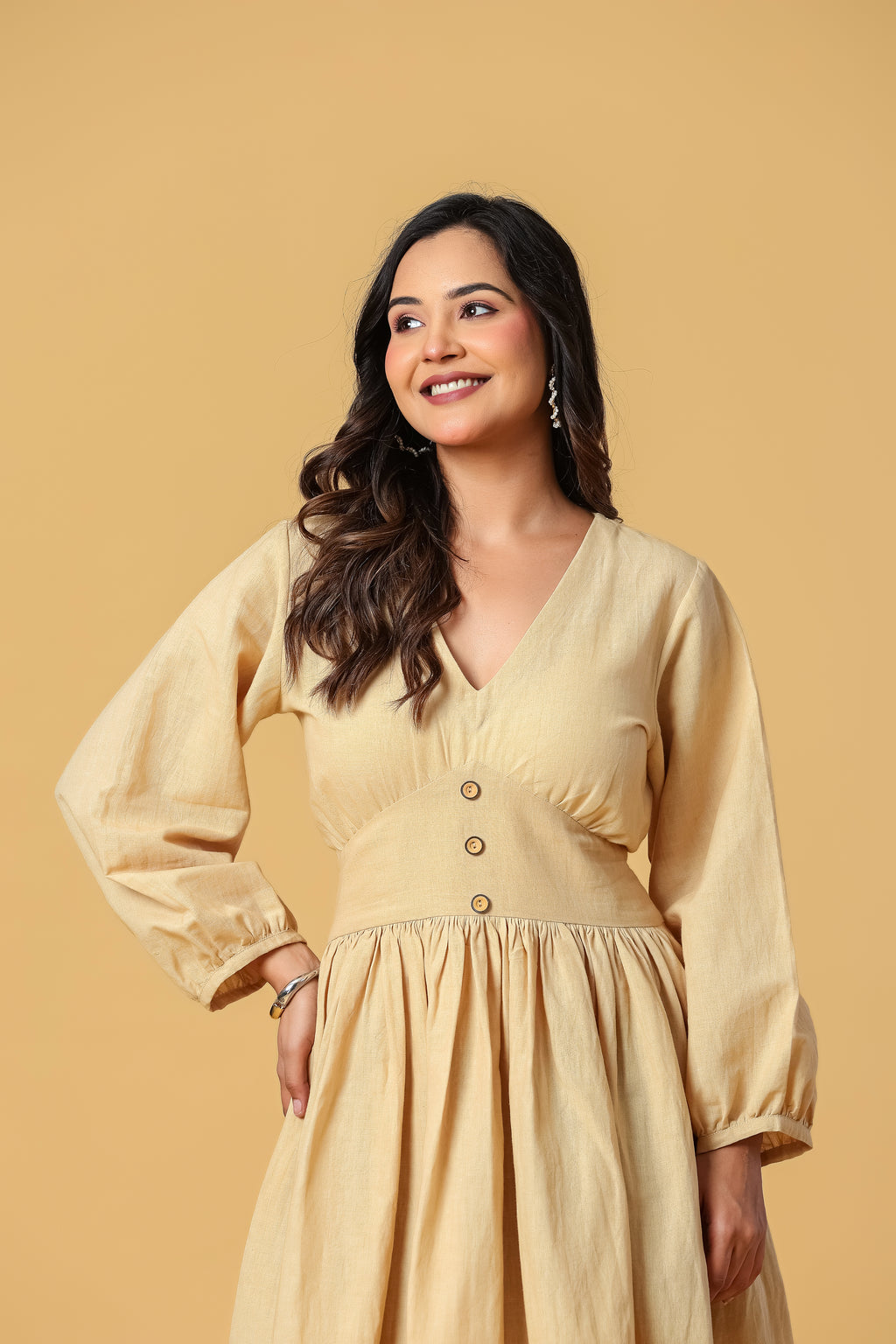 The Anaya Button-Front Maxi Dress